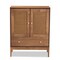 Baxton Studio Ramiel MidCentury Modern Ash Walnut Finished Wood and Rattan 1Drawer Sideboard 215-12428-ZORO - alternate 9